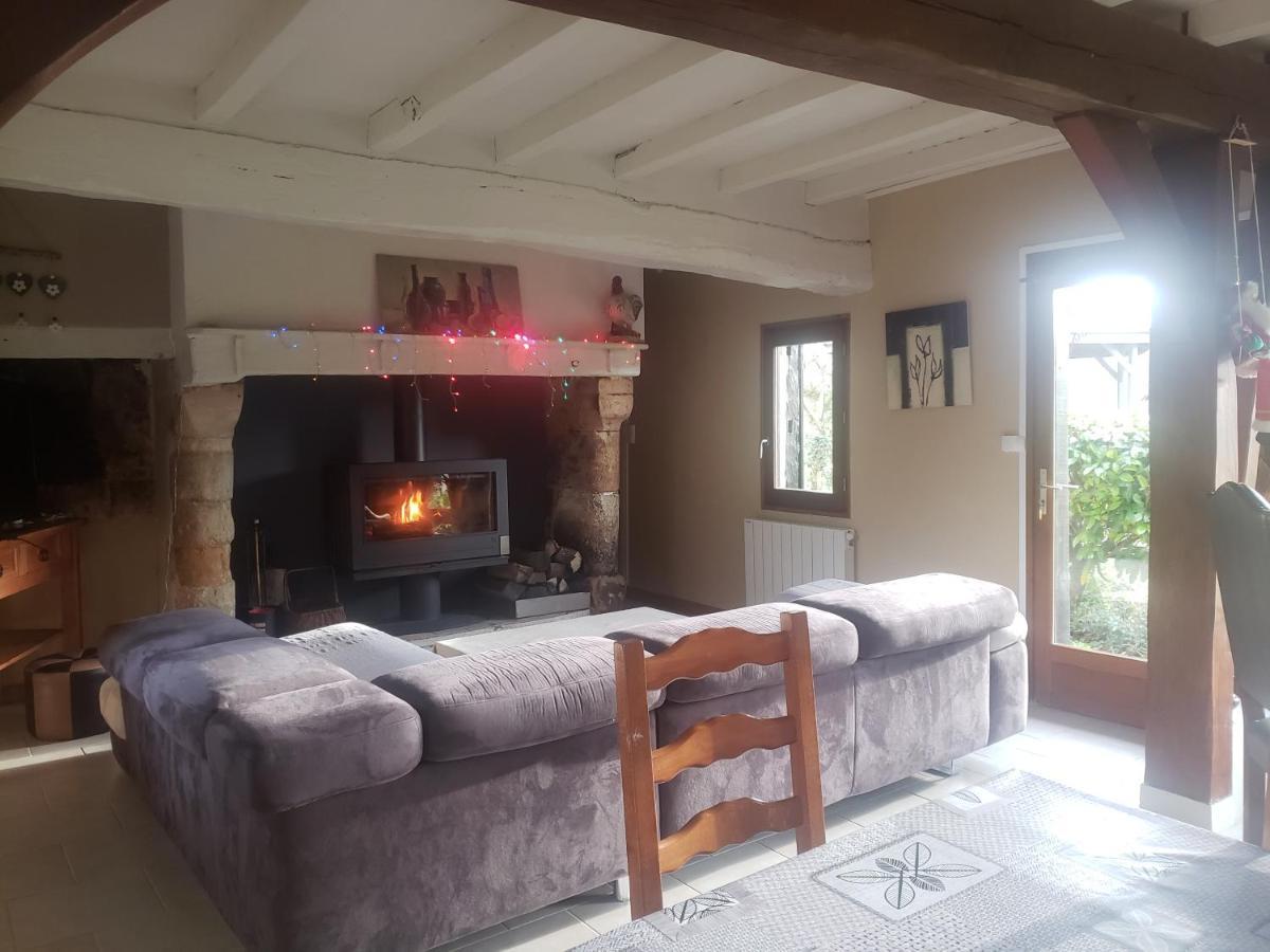 Les 2 Chaumieres Avec Piscine Villa Epinay Exterior foto