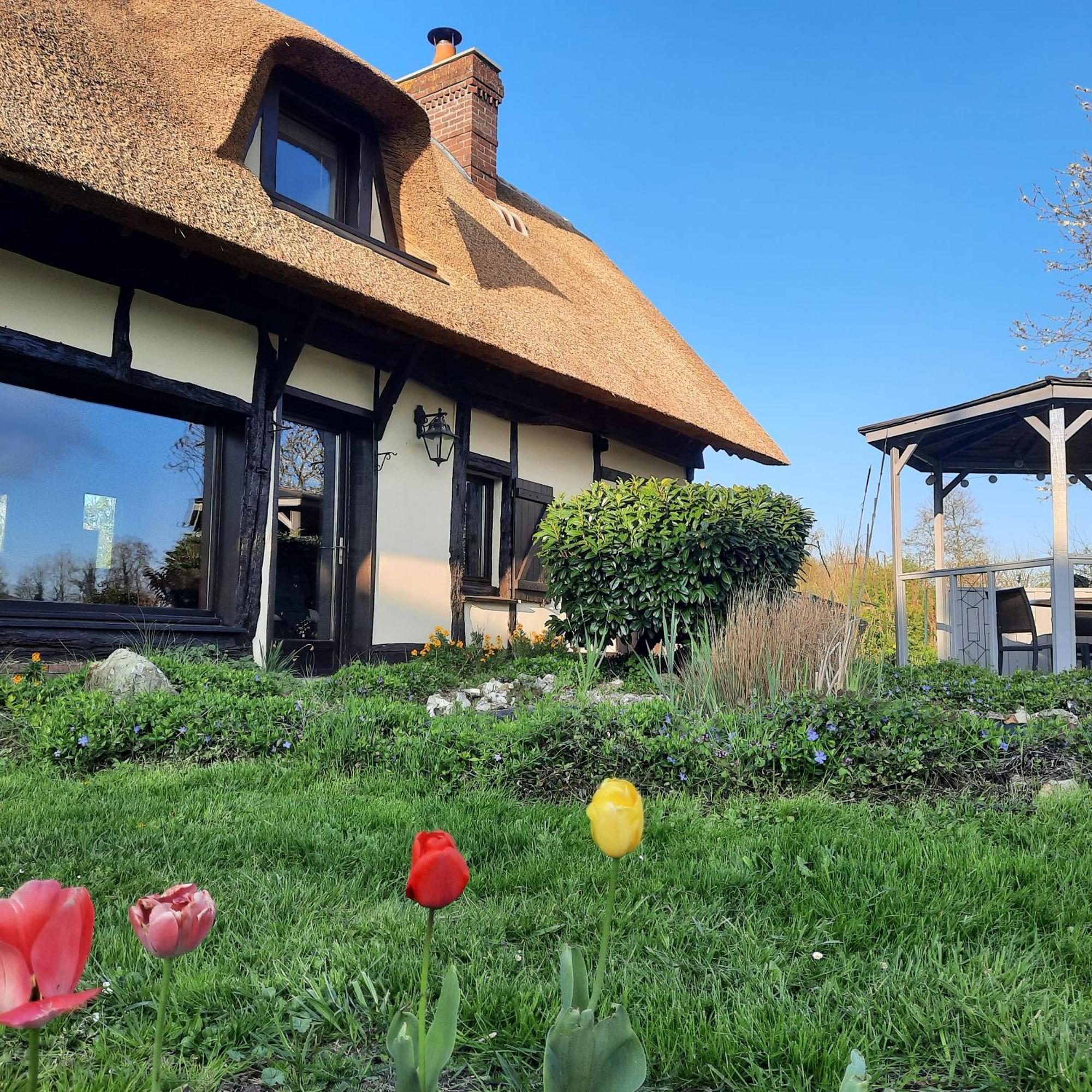 Les 2 Chaumieres Avec Piscine Villa Epinay Exterior foto